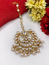 Traditional Gold Plated Jadau Kundan Maang Tikka for Weddings By Gehna Shop Maang Tikka
